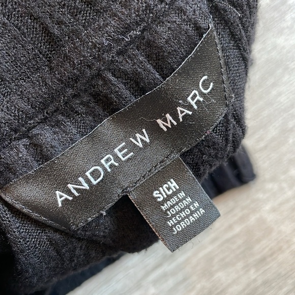 Andrew Marc Black V-Neck Ribbed Sweater - Picture 3 of 4